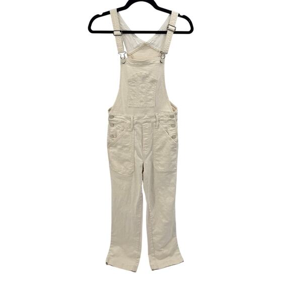 MOTHER Superior‎ Overalls The Patch Pocket Overall Ankle Women's Size XS Cream - Picture 3 of 12